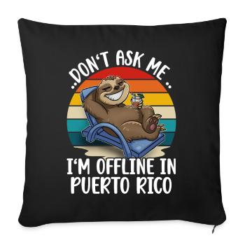 Puerto Rico Vacation Travel - Sofa pillowcase 17,3'' x 17,3'' (45 x 45 cm) - black - Front