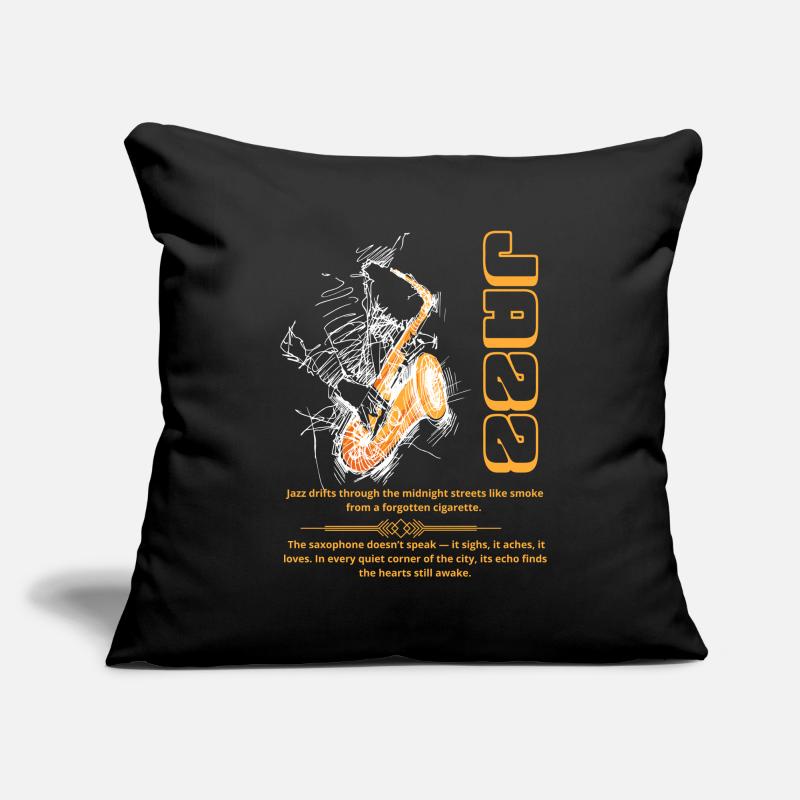 Jazz schwebt wie ein Drache durch die mitternächtlichen Straßen Sofakissenbezug 45 x 45 cm