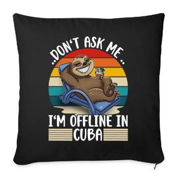 Vacances Cuba - Housse de coussin décorative 45 x 45 cm - noir - Devant