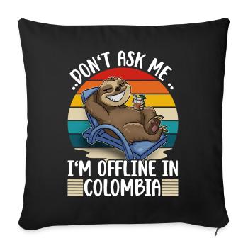 Vacances Colombie - Housse de coussin décorative 45 x 45 cm - noir - Devant