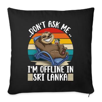 Sri Lanka Holidays - Sofa pillowcase 17,3'' x 17,3'' (45 x 45 cm) - black - Front