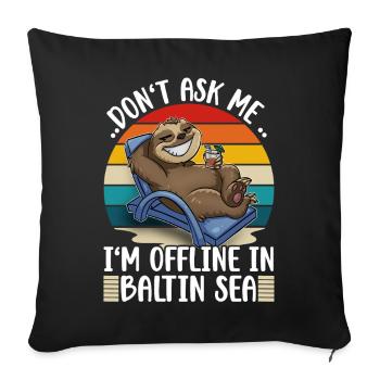 Baltic Sea Holidays - Sofa pillowcase 17,3'' x 17,3'' (45 x 45 cm) - black - Front