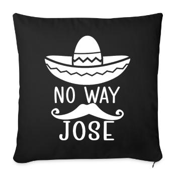 No Way Jose Sombrero - Sofa pillowcase 17,3'' x 17,3'' (45 x 45 cm) - black - Front