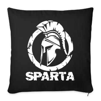 Spartan Circle Helmet - Sofa pillowcase 17,3'' x 17,3'' (45 x 45 cm) - black - Front