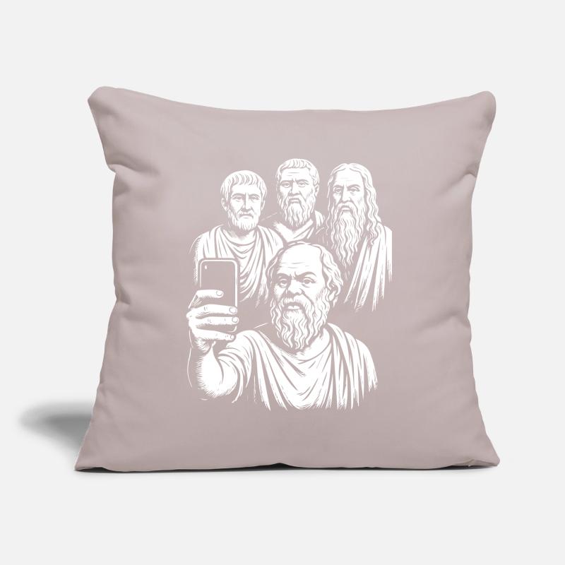 Altgriechische Philosophen Selfie Sofakissenbezug 45 x 45 cm