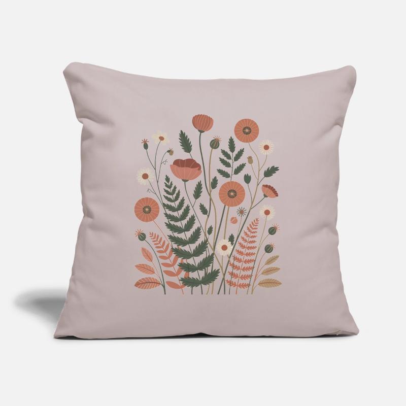 Boho Blumen – Blühende Harmonie Sofakissenbezug 45 x 45 cm