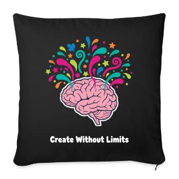 Mind Colors Explosion cérébrale - Housse de coussin décorative 45 x 45 cm - noir - Devant