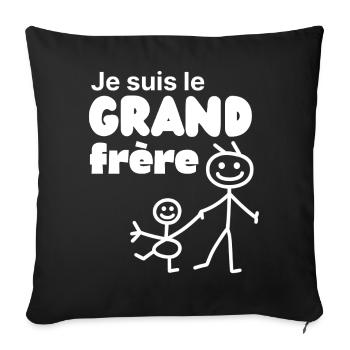 I’m The Big Brother Future Brother Funny Gift - Housse de coussin décorative 45 x 45 cm - noir - Devant