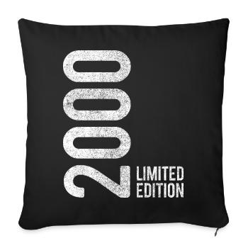 25th Birthday Man Woman 25th Anniversary 2000 Birthday - Sofa pillowcase 17,3'' x 17,3'' (45 x 45 cm) - black - Front