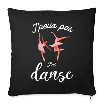 Jpeux pas Tai Danse - Housse de coussin décorative 45 x 45 cm - noir - Devant