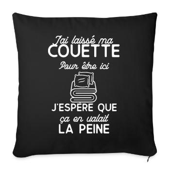 Quilt Attack in the Morning - Sofa pillowcase 17,3'' x 17,3'' (45 x 45 cm) - black - Front