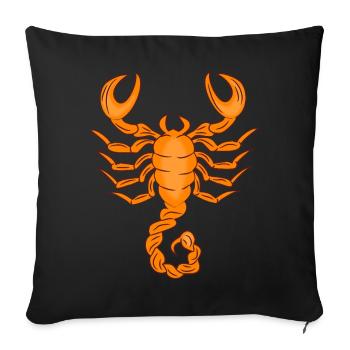 Signe du zodiaque Scorpion - Housse de coussin décorative 45 x 45 cm - noir - Devant