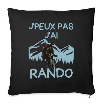 Jpeux Pas J'ai Rando - Housse de coussin décorative 45 x 45 cm - noir - Devant