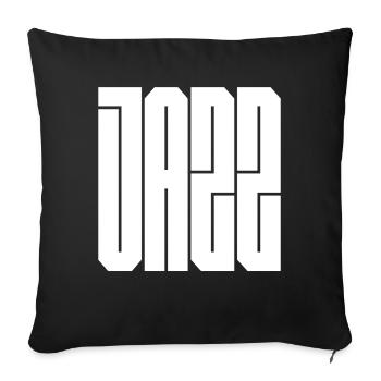 Jazz Block Typography - Sofa pillowcase 17,3'' x 17,3'' (45 x 45 cm) - black - Front