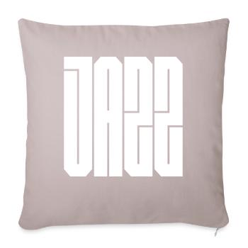 Typographie du bloc jazz - Housse de coussin décorative 45 x 45 cm - taupe clair - Devant