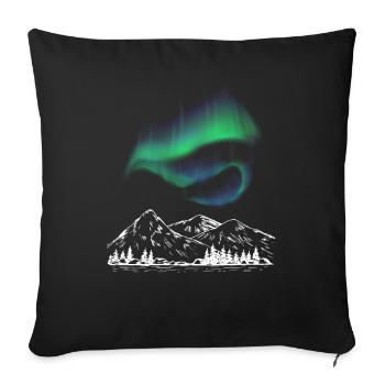 Aurora Alpine Chart - Sofa pillowcase 17,3'' x 17,3'' (45 x 45 cm) - black - Front