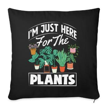 Garden & Plant Lovers Gifts - Sofa pillowcase 17,3'' x 17,3'' (45 x 45 cm) - black - Front