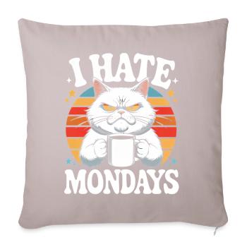 Mürrische Katze Ich Hasse Montage - Sofa pillowcase 17,3'' x 17,3'' (45 x 45 cm) - light taupe - Front