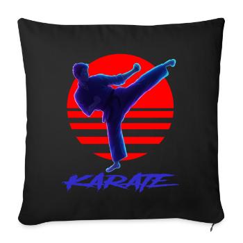 Karate - Sofakissenbezug 45 x 45 cm - Schwarz - Vorne