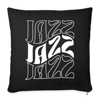 Jazz Wordmark Bold Outline - Sofa pillowcase 17,3'' x 17,3'' (45 x 45 cm) - black - Front