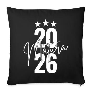 Matura 2026 - Sofa pillowcase 17,3'' x 17,3'' (45 x 45 cm) - black - Front