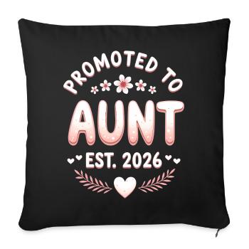 Tante 2026 Tante 2026 Promue Tante 2026 - Housse de coussin décorative 45 x 45 cm - noir - Devant