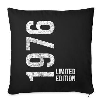 50e anniversaire Homme Femme 50 ans 1976 - Housse de coussin décorative 45 x 45 cm - noir - Devant