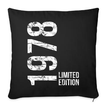 48e anniversaire Homme Femme 48 ans 1978 Anniversaire - Housse de coussin décorative 45 x 45 cm - noir - Devant