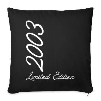 Year 2003 Limited Edition - Sofa pillowcase 17,3'' x 17,3'' (45 x 45 cm) - black - Front