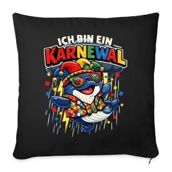 Carnival I'm a Karnewal Whale - Sofa pillowcase 17,3'' x 17,3'' (45 x 45 cm) - black - Front
