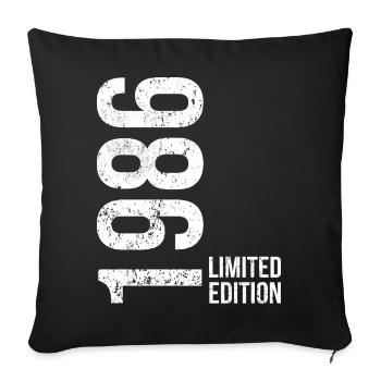 40e anniversaire Homme Femme 40 ans Décoration 1986 - Housse de coussin décorative 45 x 45 cm - noir - Devant