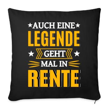 Legend retired - Sofa pillowcase 17,3'' x 17,3'' (45 x 45 cm) - black - Front