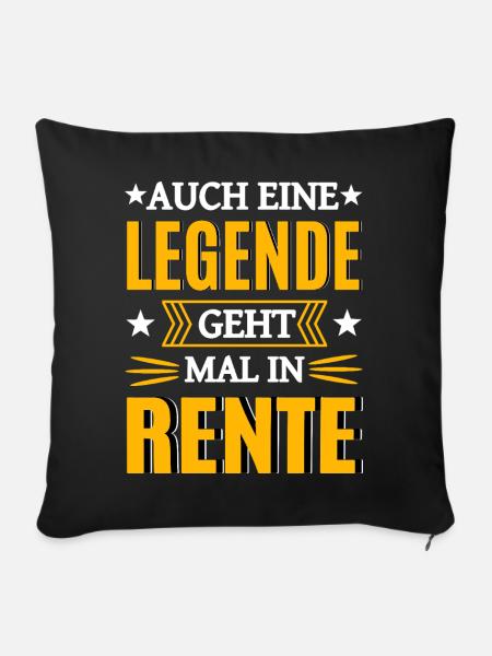 Legende In Rente - Sofakissenbezug 45 x 45 cm - Schwarz