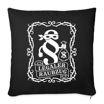 Legaler Raubzug Paragraph Bandit - Sofakissenbezug 45 x 45 cm - Schwarz - Vorne