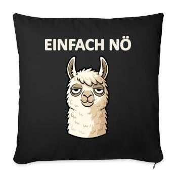 Lama funny saying just nope - Sofa pillowcase 17,3'' x 17,3'' (45 x 45 cm) - black - Front