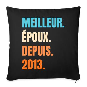 Best Husband Since 2013 Gift Husband - Sofa pillowcase 17,3'' x 17,3'' (45 x 45 cm) - black - Front