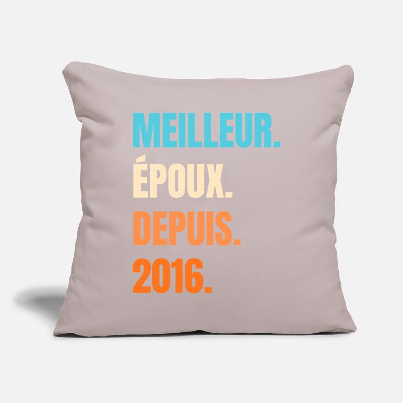 Bester Ehemann seit 2016 Geschenk-Ehemann Sofakissenbezug 45 x 45 cm