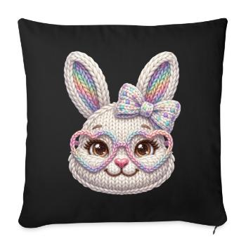 Lunettes de soleil de Lascives de Pâques Faux fil de Pâques Lunettes de Pesques - Housse de coussin décorative 45 x 45 cm - noir - Devant