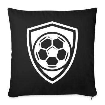 Football Coat of Arms Shield - Sofa pillowcase 17,3'' x 17,3'' (45 x 45 cm) - black - Front