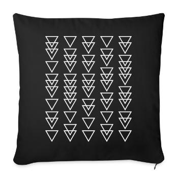 Triangular Cascade - Sofa pillowcase 17,3'' x 17,3'' (45 x 45 cm) - black - Front
