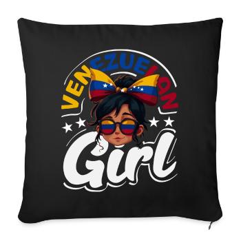 Venezuela Flagge Stolz & Heimat Venezuela - Sofakissenbezug 45 x 45 cm - Schwarz - Vorne