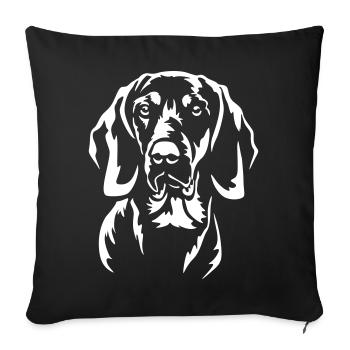 Gonczy Polski Head "Black Edition" - Sofa pillowcase 17,3'' x 17,3'' (45 x 45 cm) - black - Front