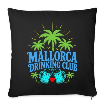 Club de boisson Malle 2026 - Housse de coussin décorative 45 x 45 cm - noir - Devant