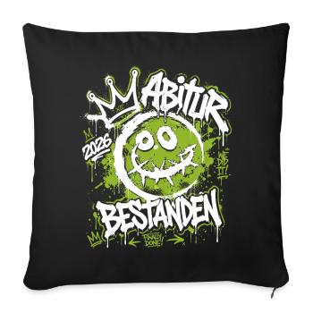 Graffiti Zombie Street Art Grün Abitur 2026 - Sofakissenbezug 45 x 45 cm - Schwarz - Vorne