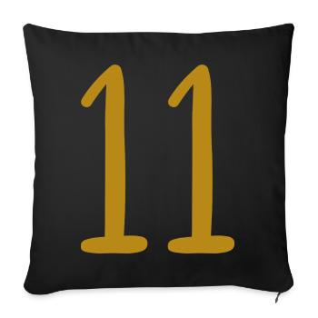 11 - Sofakissenbezug 45 x 45 cm - Schwarz - Vorne