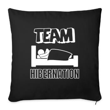 Team Hibernation au lit - Housse de coussin décorative 45 x 45 cm - noir - Devant