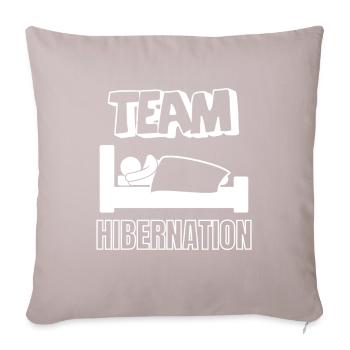 Team Hibernation in Bed - Sofa pillowcase 17,3'' x 17,3'' (45 x 45 cm) - light taupe - Front