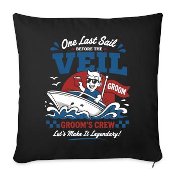 Llama Not Drama Party Saying - Sofa pillowcase 17,3'' x 17,3'' (45 x 45 cm) - black - Front