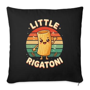Little Rigatoni Character - Sofa pillowcase 17,3'' x 17,3'' (45 x 45 cm) - black - Front