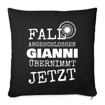 Geschenk für Gianni - Sofakissenbezug 45 x 45 cm - Schwarz - Vorne